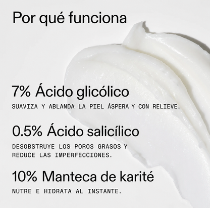 Barra exfoliante corporal con ácido glicólico