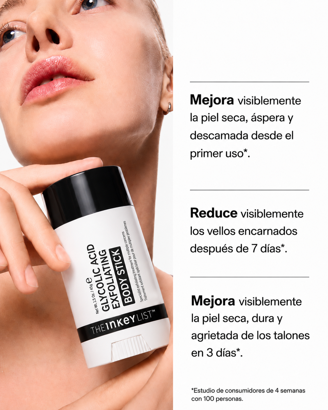 Barra exfoliante corporal con ácido glicólico