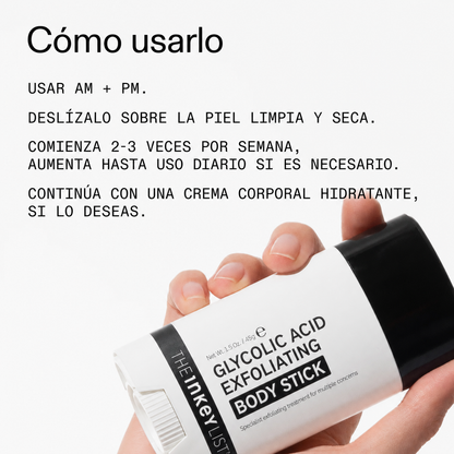 Barra exfoliante corporal con ácido glicólico
